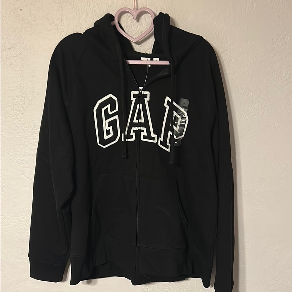 GAP Black Hoodie logo Sweatshirt